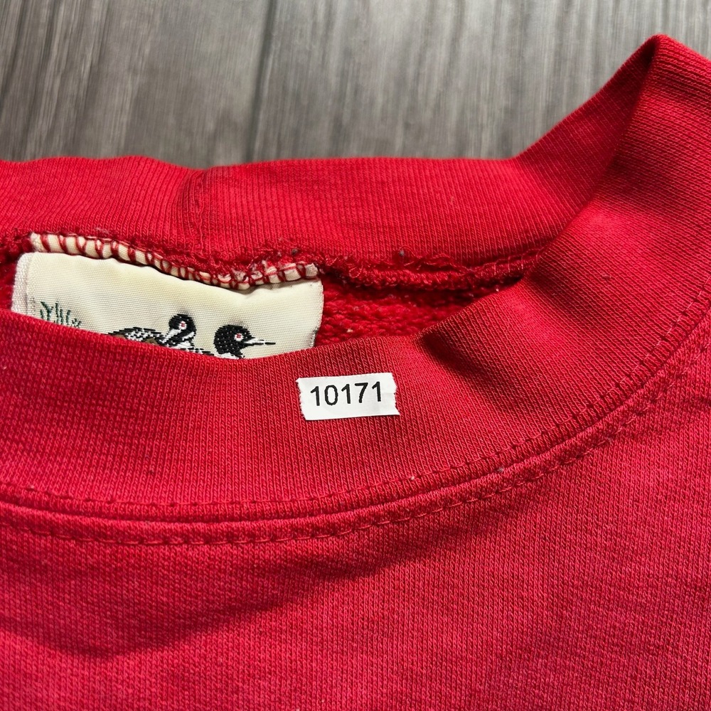 Vintage Northern Reflections Canada Red Graphic Sweatshirt Mens Large Canoe Loon - Picture 7 of 7